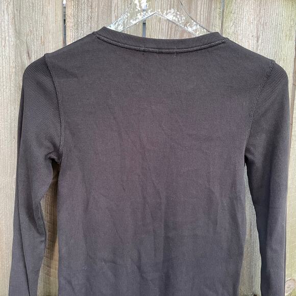 Rag and Bone Dress Ribbed Knit Button Front Long Sleeve Black Fitted‎ Classic XS - Picture 4 of 8